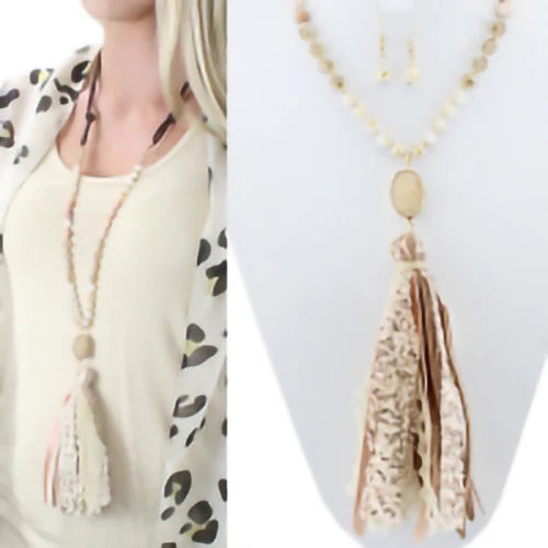Rose Gold Tassel Necklace