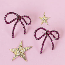 Load image into Gallery viewer, Crystal Bow Earrings
