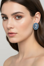 Load image into Gallery viewer, Large Cameo Stud Earrings