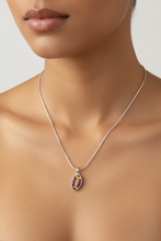 Load image into Gallery viewer, Purple/Gold Football Necklace