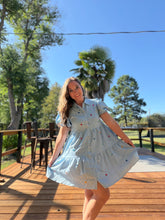 Load image into Gallery viewer, Jeweled Out in Denim Dress