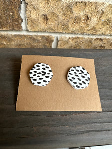 Hexagon Clay Studs