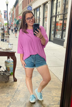 Load image into Gallery viewer, Mauve Oversized Ribbed Top