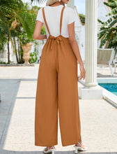 Load image into Gallery viewer, Mustard High Rise Wide Leg Suspender Pants