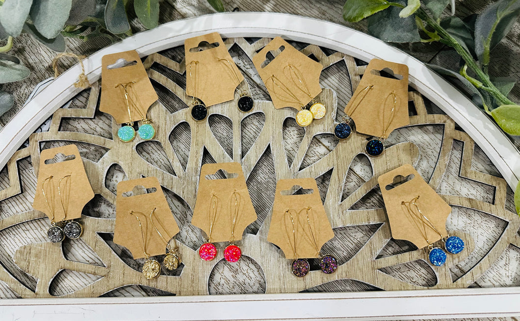 Druzy Drop Earrings