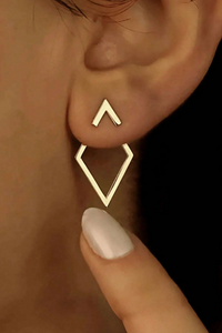 Gold Diamond Stud Earrings