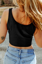 Load image into Gallery viewer, Black Ribbed Knit Crop Top