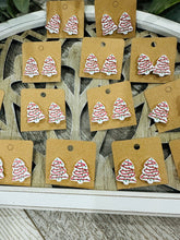 Load image into Gallery viewer, Little Debbie Christmas Tree Earrings