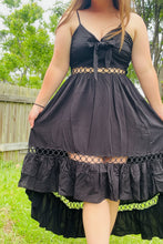 Load image into Gallery viewer, Peeping in Black Dress