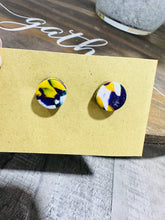 Load image into Gallery viewer, Mardi Gras Circle Studs