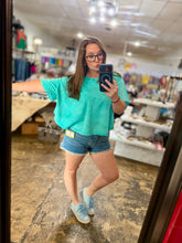 Load image into Gallery viewer, Turquoise Dream Boxy Crop