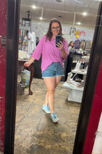 Load image into Gallery viewer, Mauve Oversized Ribbed Top