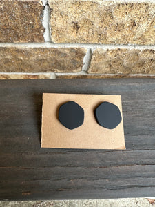 Hexagon Clay Studs