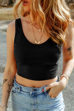 Load image into Gallery viewer, Black Ribbed Knit Crop Top