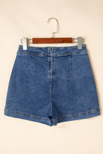 Load image into Gallery viewer, Faux Wrapped Denim Skort