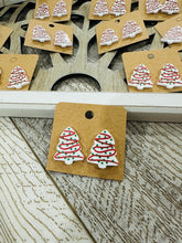 Load image into Gallery viewer, Little Debbie Christmas Tree Earrings