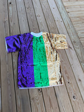 Load image into Gallery viewer, Sequined Mardi Gras Striped Tee