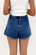 Load image into Gallery viewer, Faux Wrapped Denim Skort