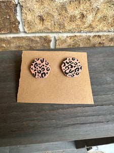 Hexagon Clay Studs