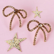 Load image into Gallery viewer, Crystal Bow Earrings