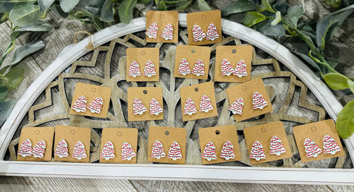 Little Debbie Christmas Tree Earrings