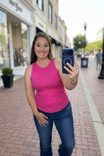 Load image into Gallery viewer, Ribbed Fuchsia Tank