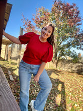 Load image into Gallery viewer, Big BOWED in Red Top