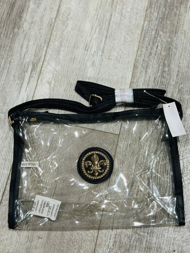 Fleur De Lis Clear Crossbody
