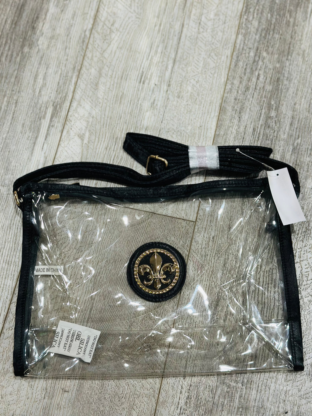 Fleur De Lis Clear Crossbody