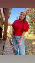 Load image into Gallery viewer, Big BOWED in Red Top