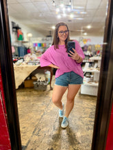 Load image into Gallery viewer, Mauve Oversized Ribbed Top