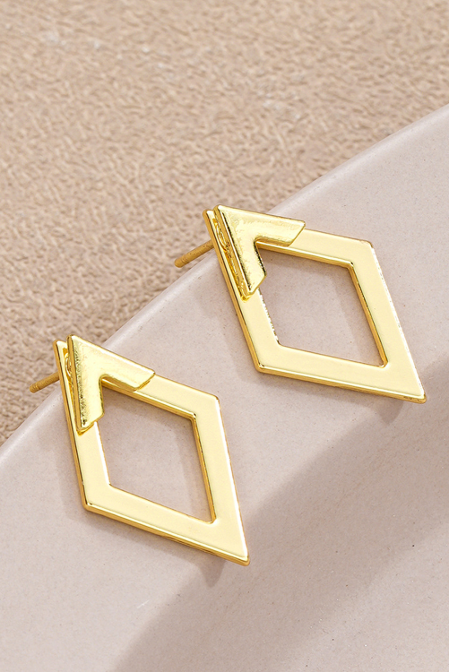 Gold Diamond Stud Earrings