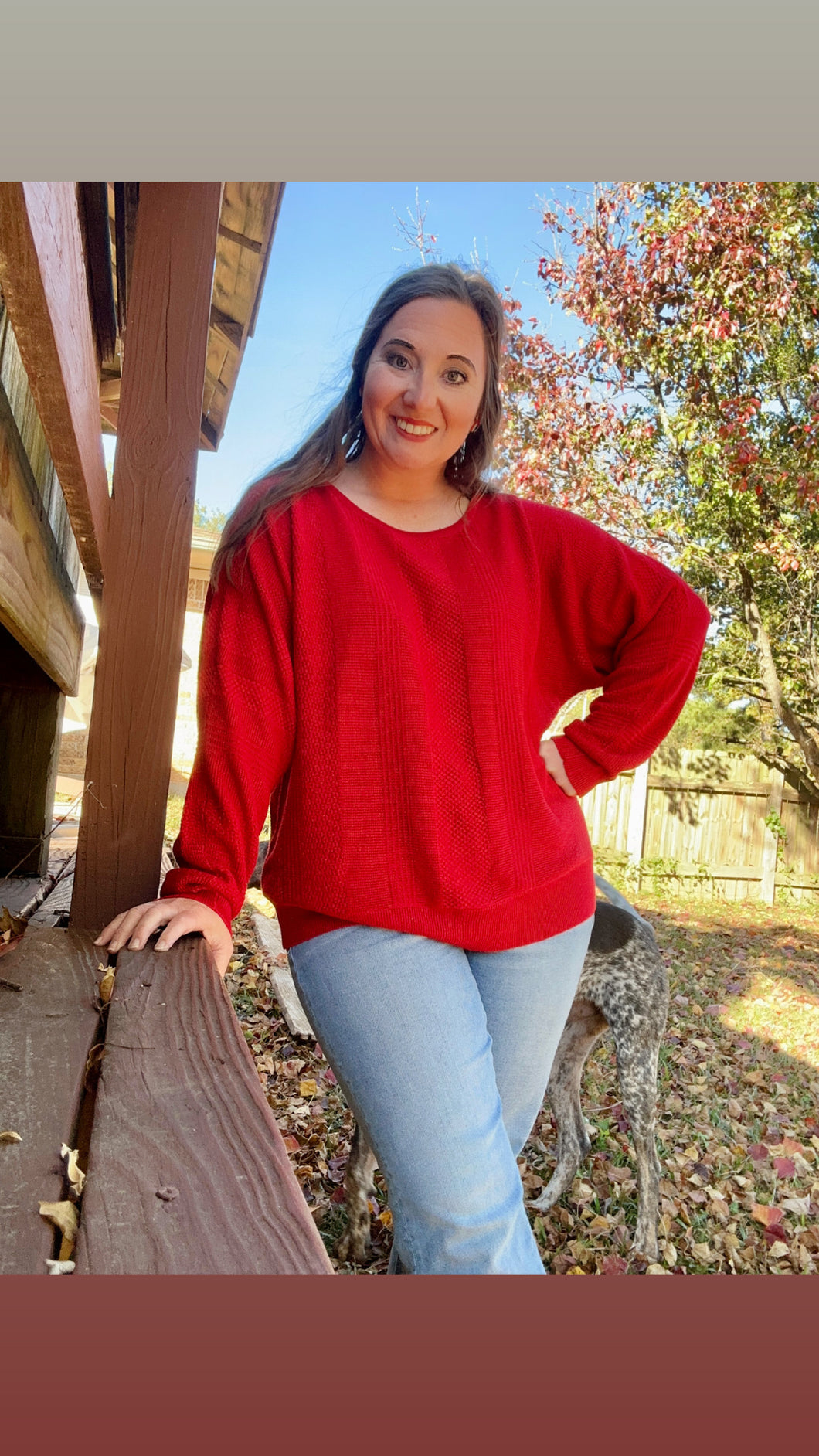 Glittered in Red Top