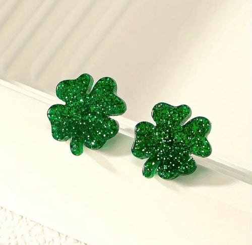 Lucky 4 Leaf Clover Studs
