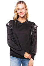 Load image into Gallery viewer, Show Me the Pearls in Black Top