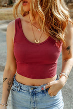 Load image into Gallery viewer, Racing Red Ribbed Crop Top