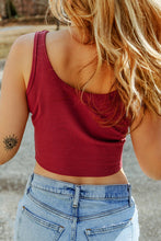 Load image into Gallery viewer, Racing Red Ribbed Crop Top