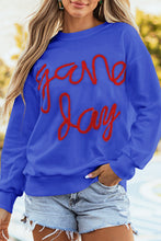 Load image into Gallery viewer, Royal Blue Tinsel Game Day Sweatshirt