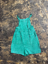 Load image into Gallery viewer, Kelly Green Acid Wash Romper