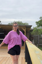 Load image into Gallery viewer, Mauve Oversized Ribbed Top