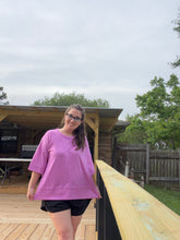 Load image into Gallery viewer, Mauve Oversized Ribbed Top