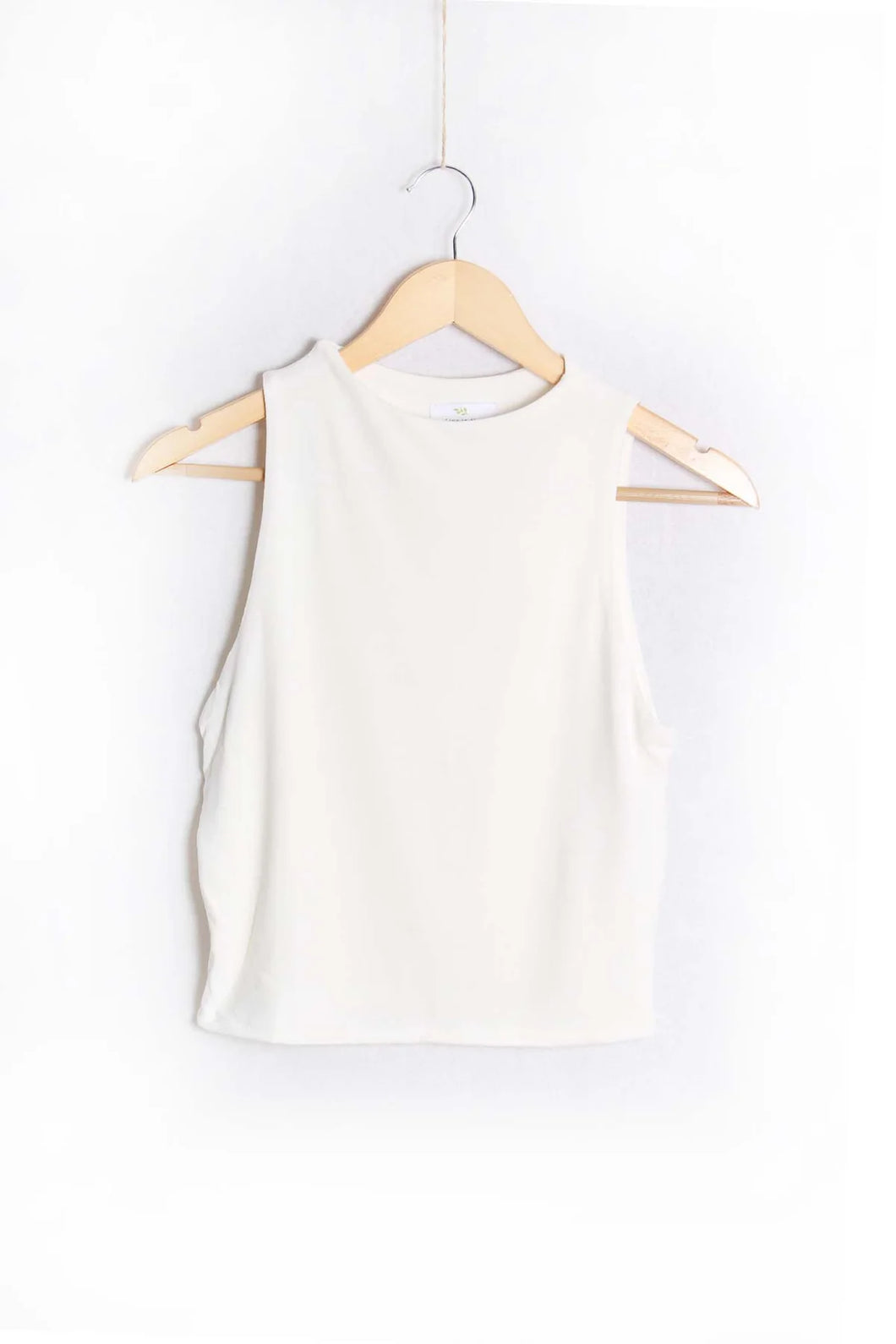White Sleeveless Crop Top