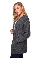 Load image into Gallery viewer, Gray Cable Knit Cardigan