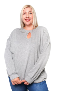 Chained in Gray Sweater
