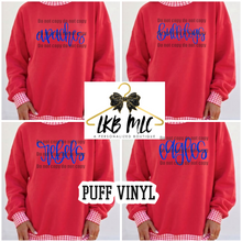 Load image into Gallery viewer, RED PLAID MOCK NECK SWEAT PERSONALIZED