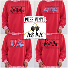 Load image into Gallery viewer, RED PLAID MOCK NECK SWEAT PERSONALIZED