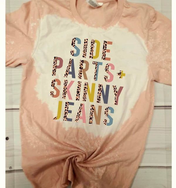 SIDE PARTS SKINNY JEANS