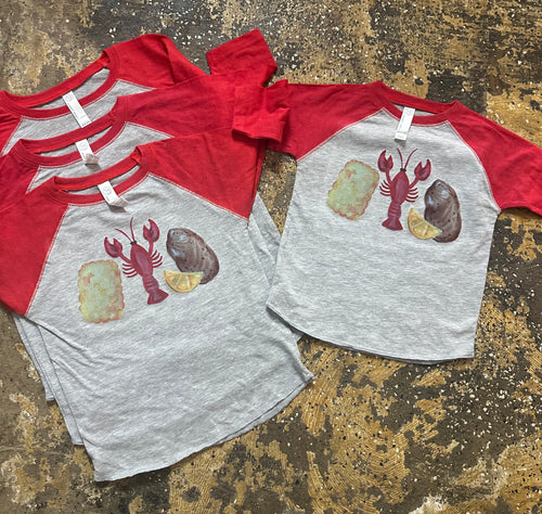 Crawfish raglan kids