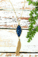 Load image into Gallery viewer, GABRIELA GOLDTONE TASSEL NECKLACE AND EARRINGS Set