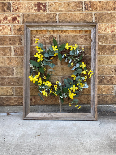 Sunflowers & Wood Frame